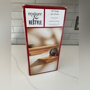 Restore and Restyle 12 Inch Wood Display Ledge Set of 2 NWOT